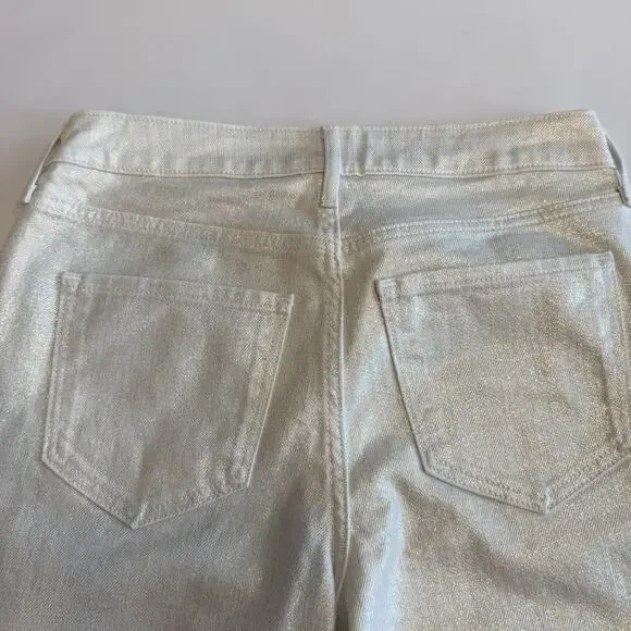 OLD NAVY Women’s High Rise Vintage Slim Silver Shimmer Jeans Size 2 (A0132) NWT - Picture 8 of 10